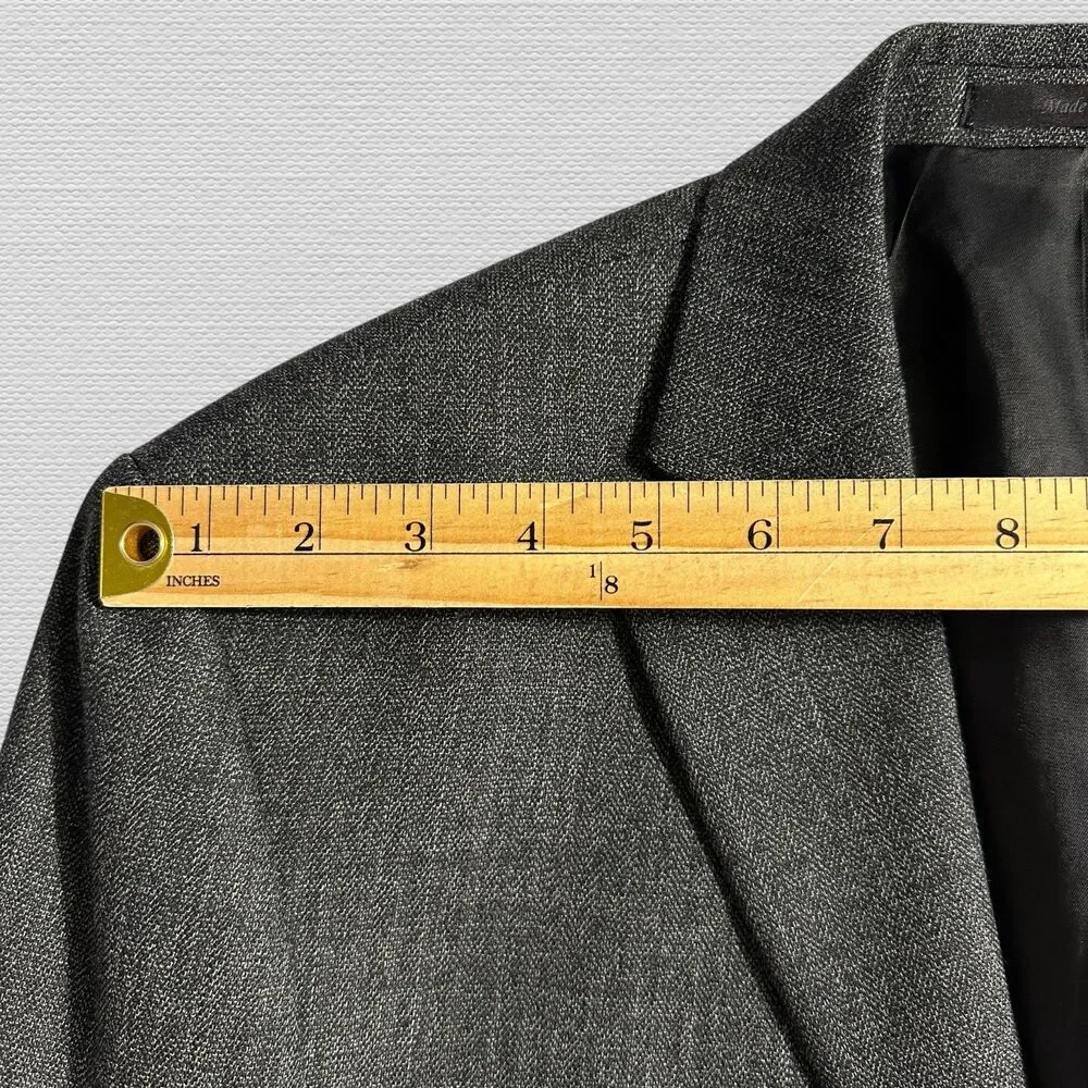 CALVIN KLEIN Men's Blazer 40R Sport Coat Two Button Suit Jacket Gray Wool 2-vent